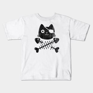 funny black cat Kids T-Shirt